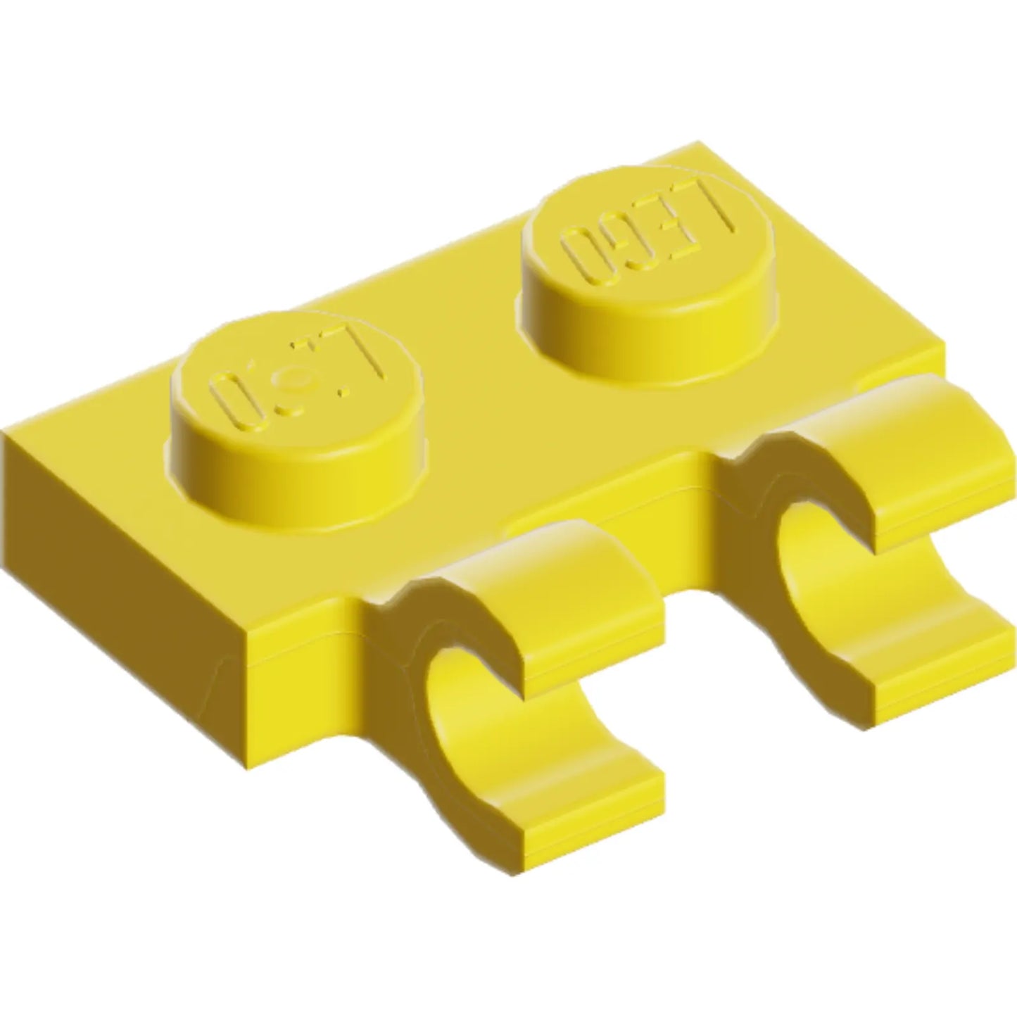 Part 60470b - Plate, Modified 1 x 2 with 2 Open O Clips (Horizontal Grip)