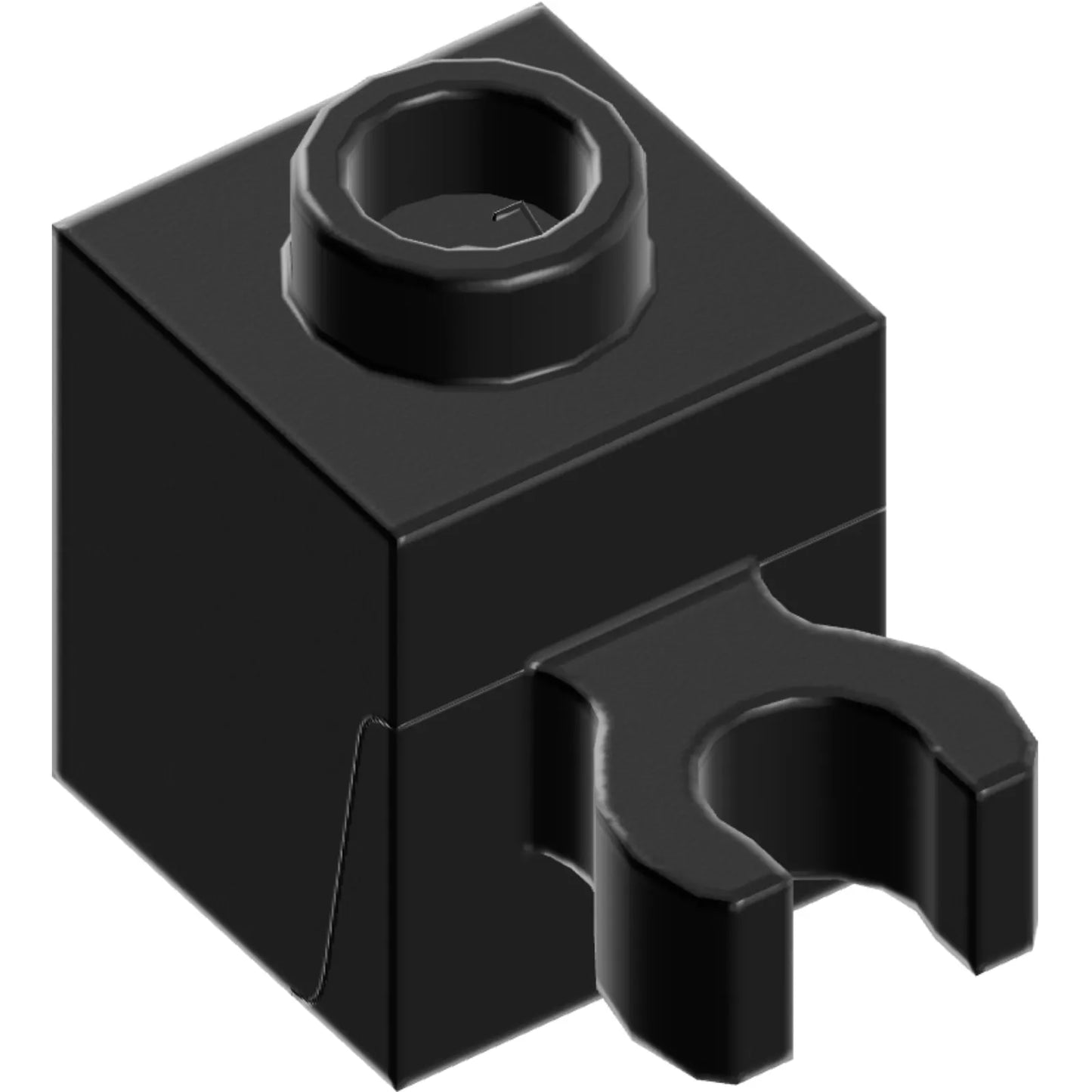 Part 60475b - Brick, Modified 1 x 1 with Open O Clip (Vertical Grip) - Hollow Stud