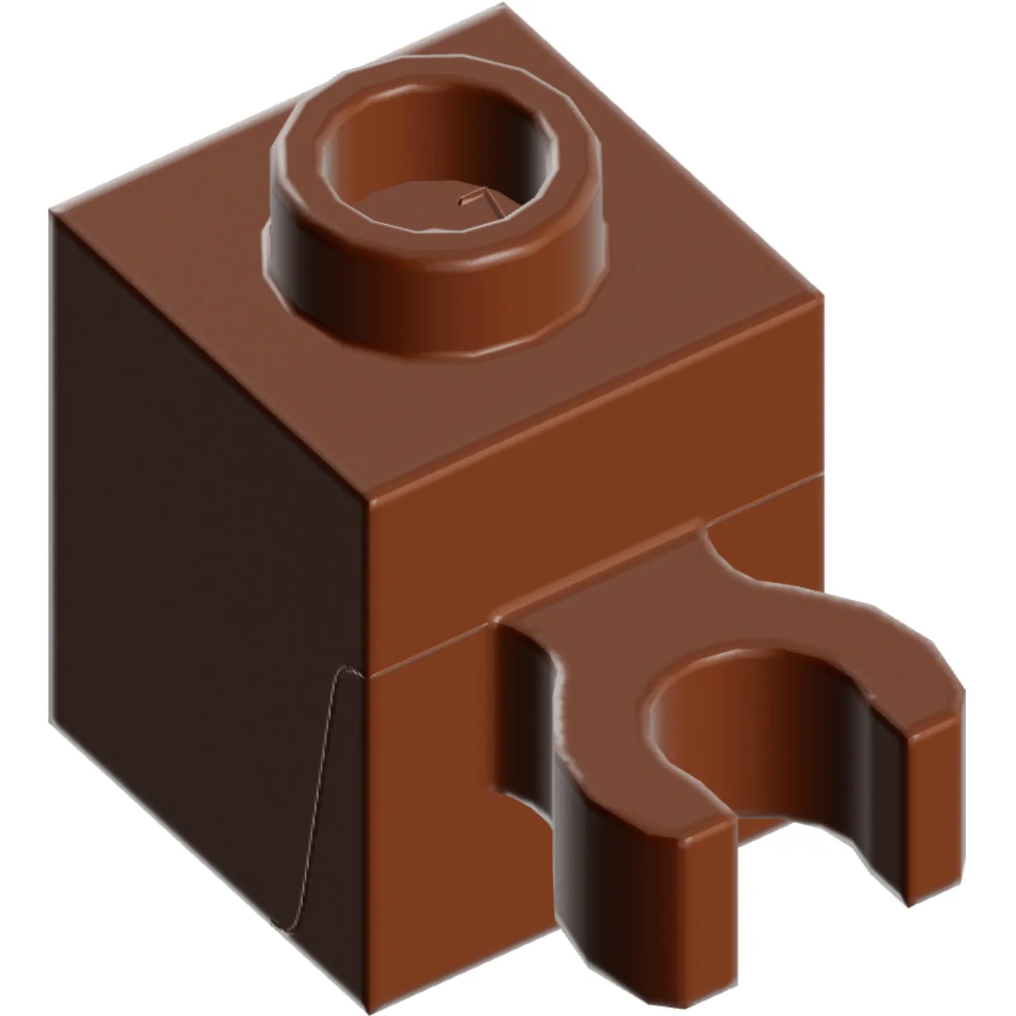 Part 60475b - Brick, Modified 1 x 1 with Open O Clip (Vertical Grip) - Hollow Stud