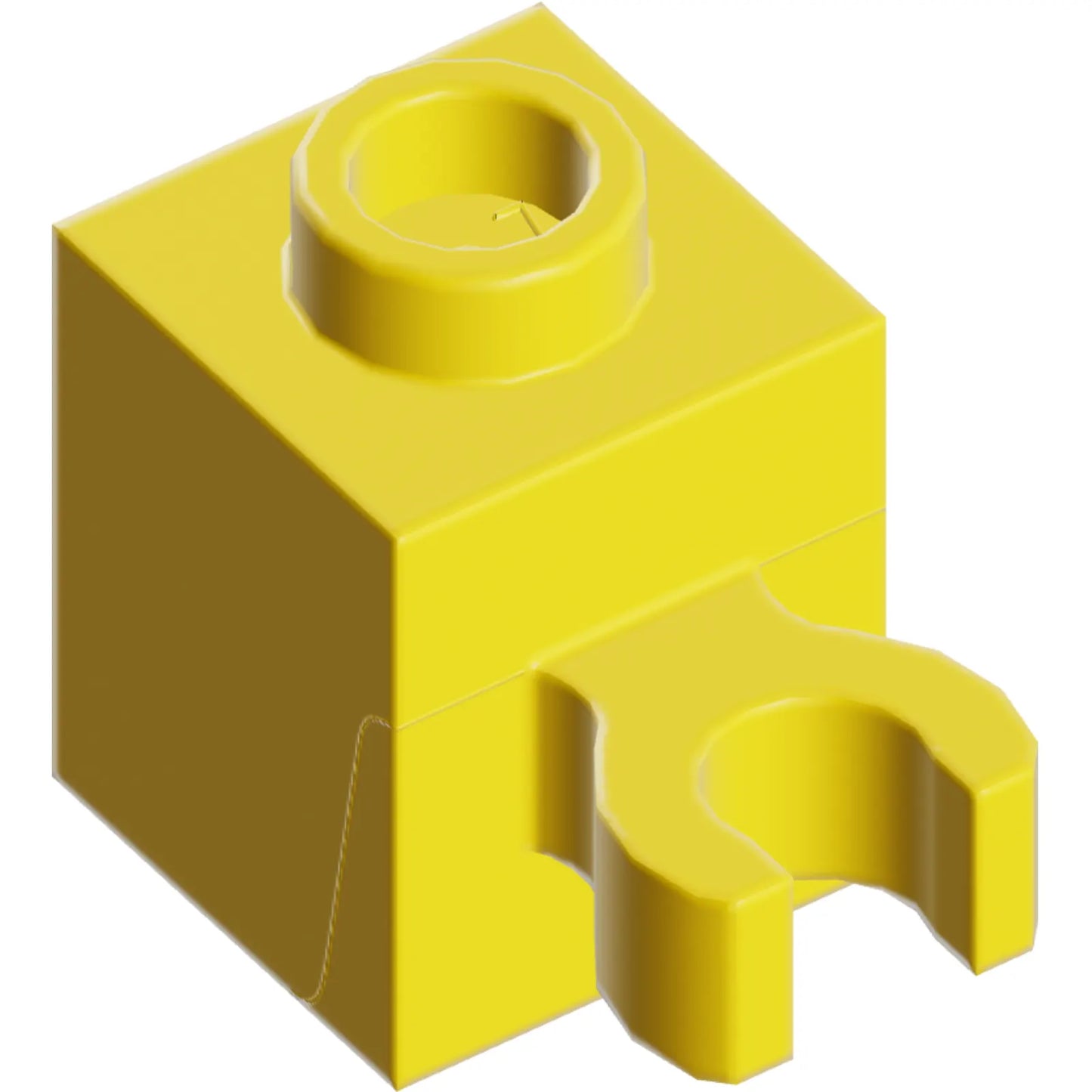Part 60475b - Brick, Modified 1 x 1 with Open O Clip (Vertical Grip) - Hollow Stud