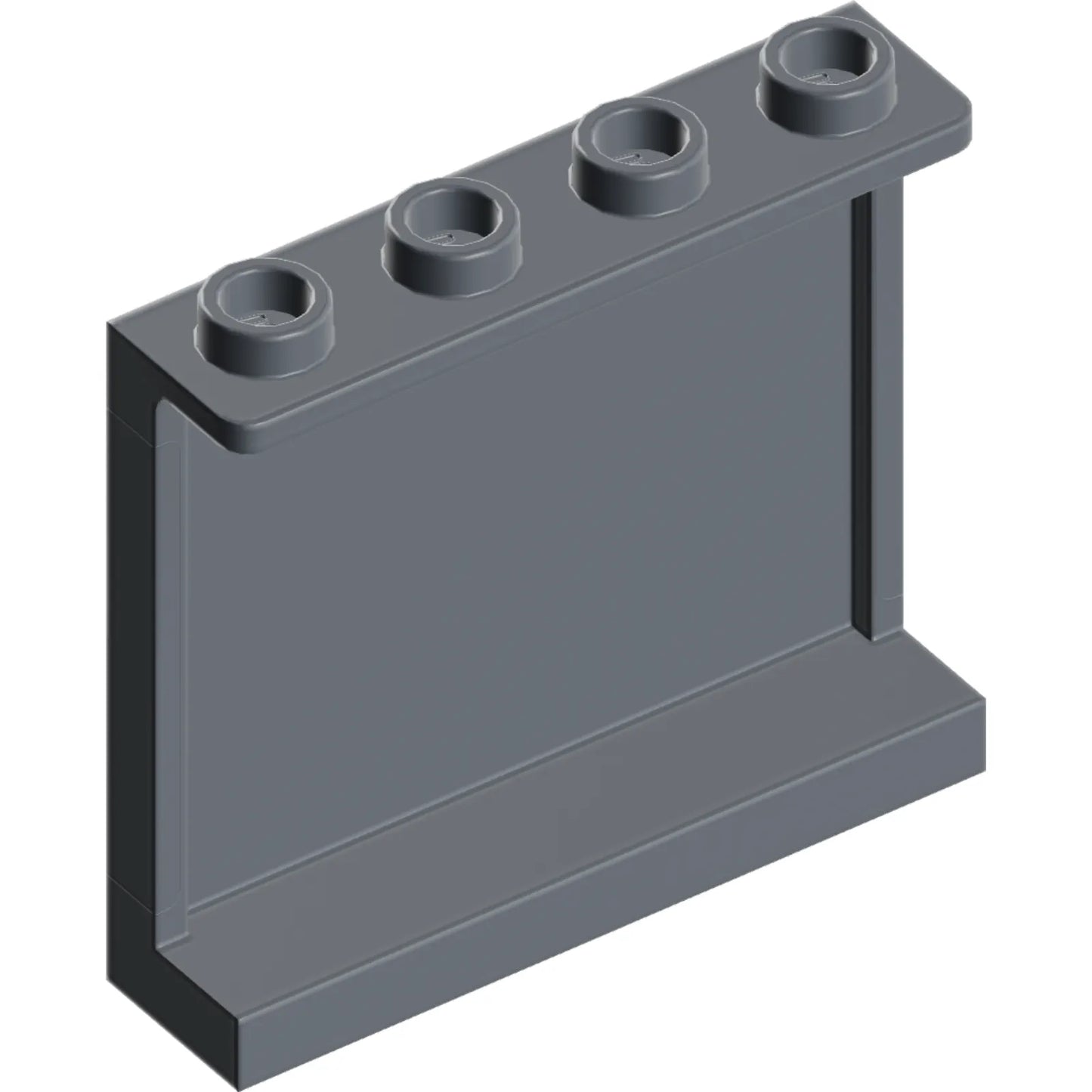 Part 60581 - Panel 1 x 4 x 3 with Side Supports - Hollow Studs
