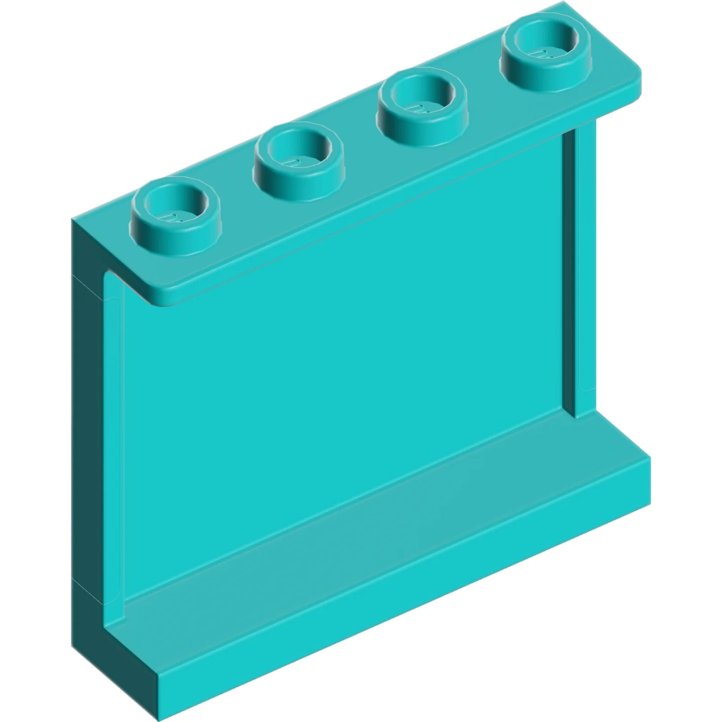 Teil 60581 - Platte 1 x 4 x 3 mit Seitenstützen - Hohlbolzen