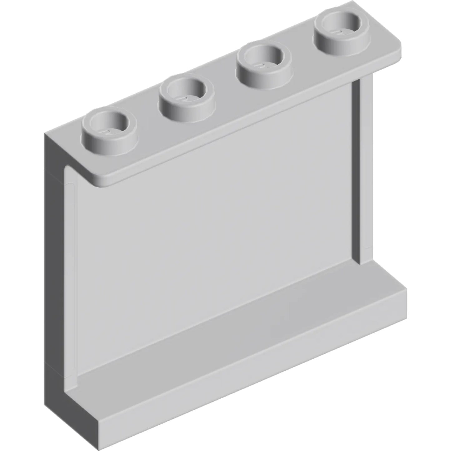Part 60581 - Panel 1 x 4 x 3 with Side Supports - Hollow Studs