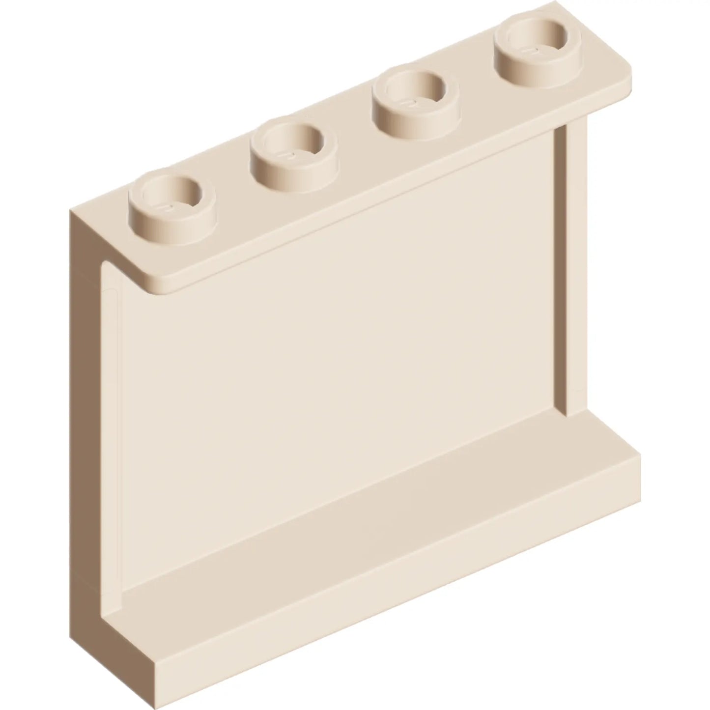 Part 60581 - Panel 1 x 4 x 3 with Side Supports - Hollow Studs