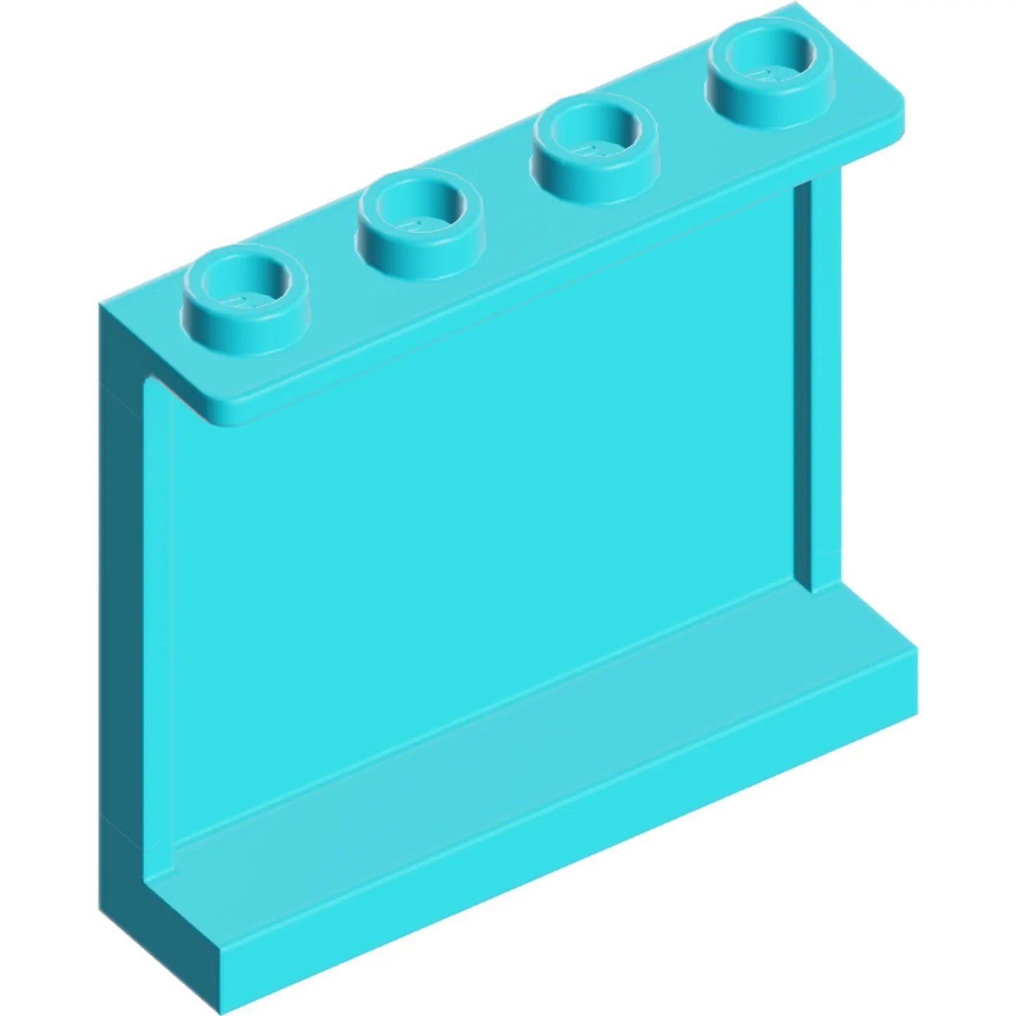 Part 60581 - Panel 1 x 4 x 3 with Side Supports - Hollow Studs