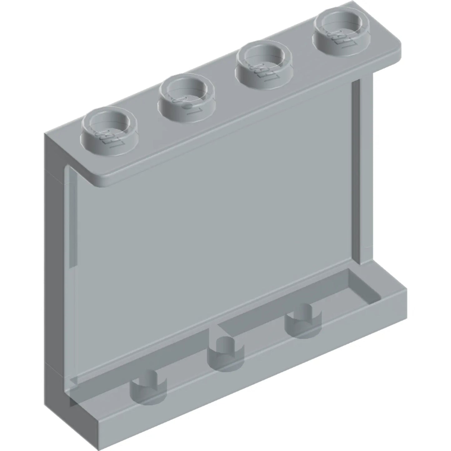 Part 60581 - Panel 1 x 4 x 3 with Side Supports - Hollow Studs