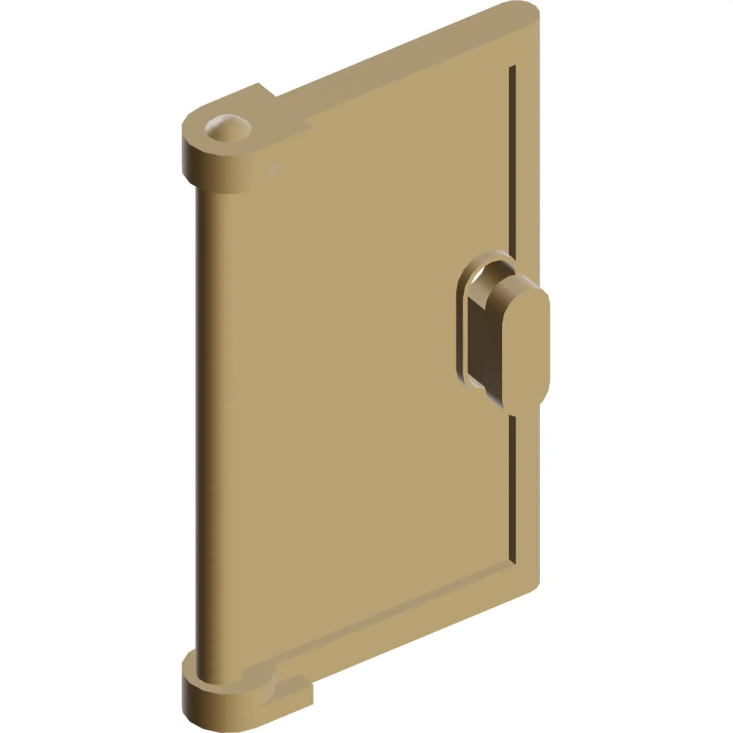 Part 60614 - Door 1 x 2 x 3 with Vertical Handle, Mold for Tabless Frames