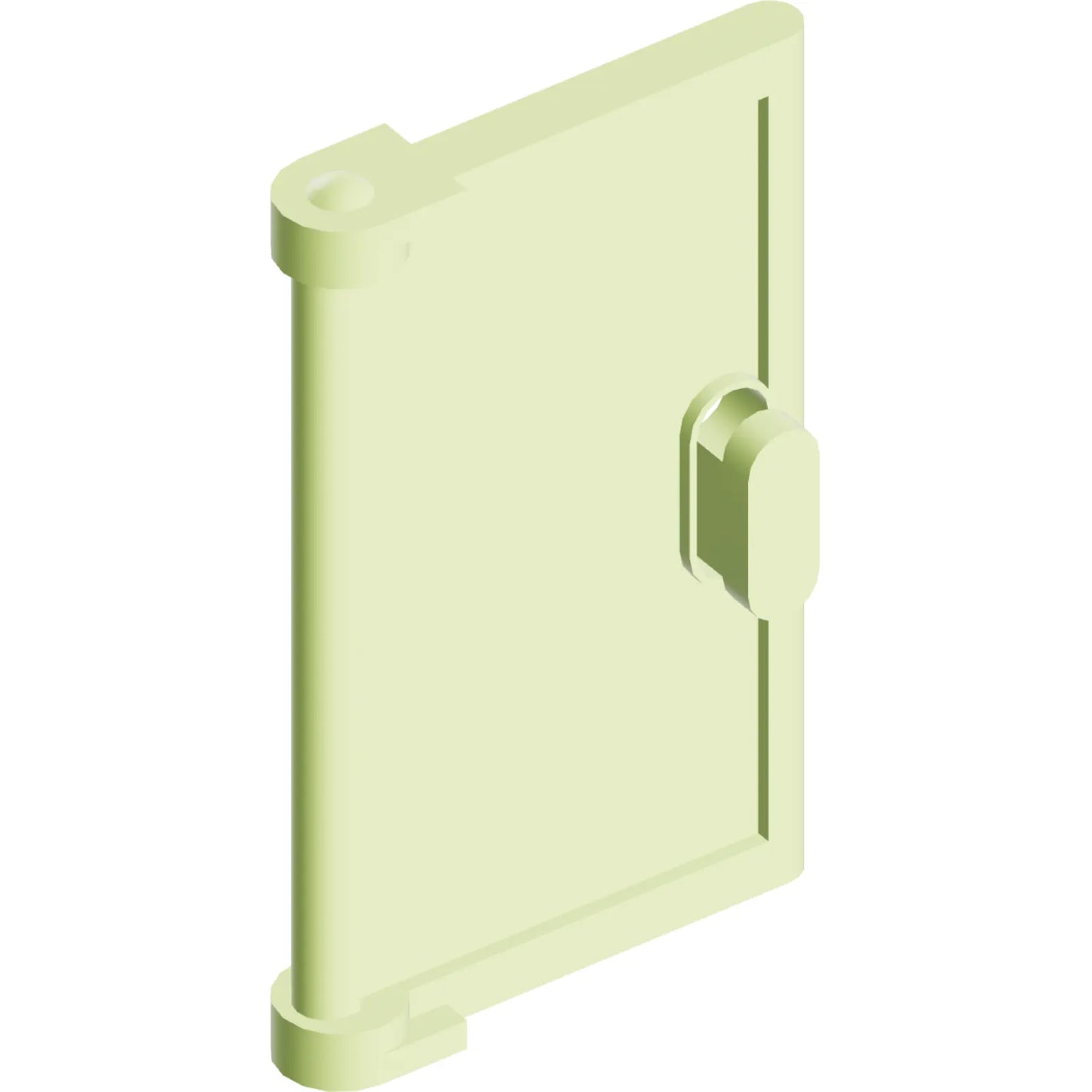 Part 60614 - Door 1 x 2 x 3 with Vertical Handle, Mold for Tabless Frames