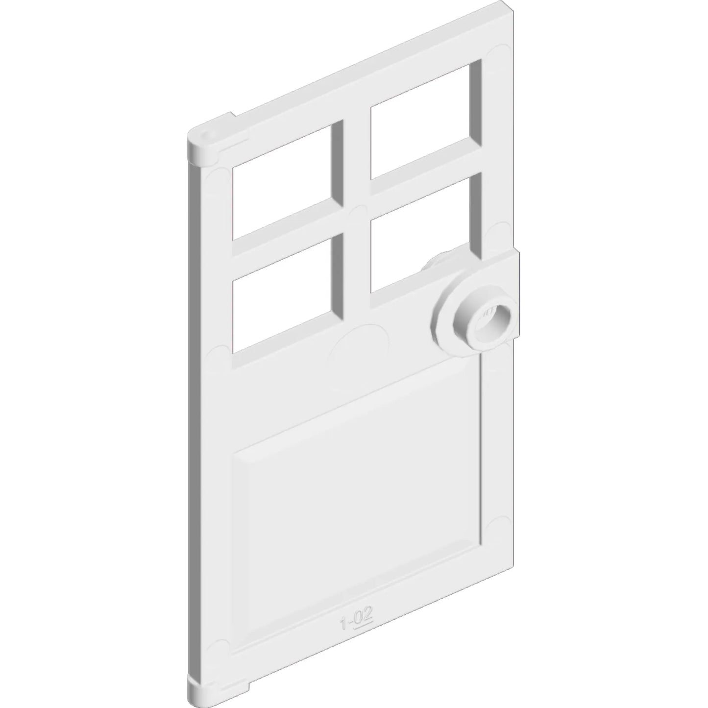 Part 60623 - Door 1 x 4 x 6 with 4 Panes and Stud Handle