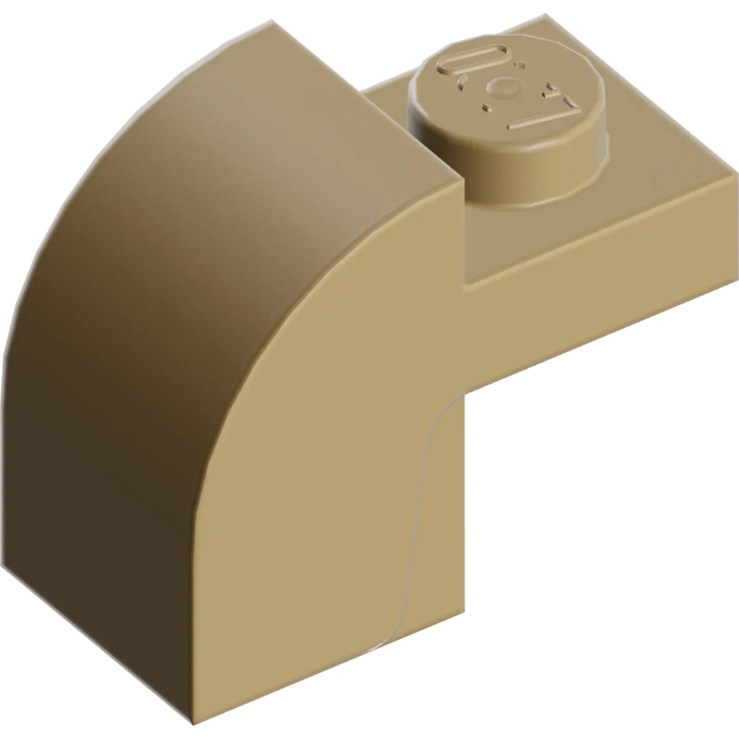 Teil 6091 - Schräge, gebogene 2 x 1 x 1 1/3 mit versenktem Bolzen