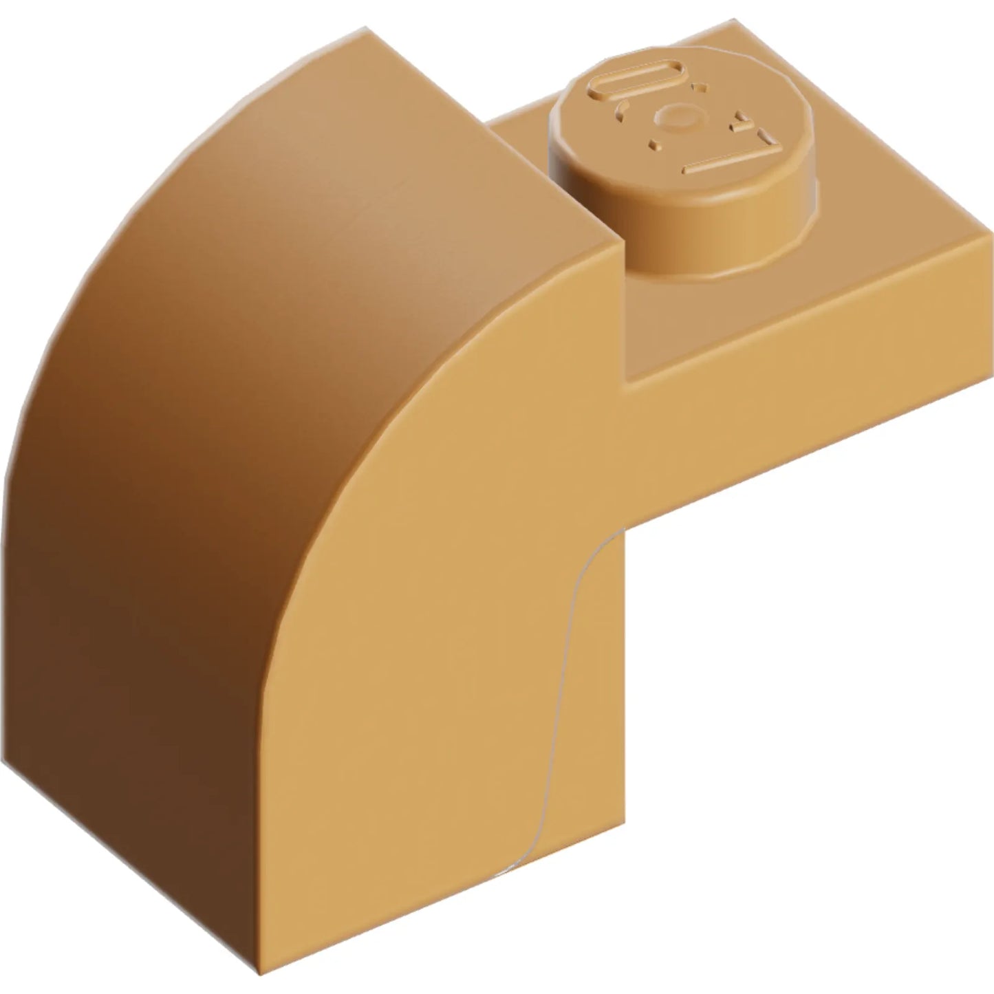 Teil 6091 - Schräge, gebogene 2 x 1 x 1 1/3 mit versenktem Bolzen