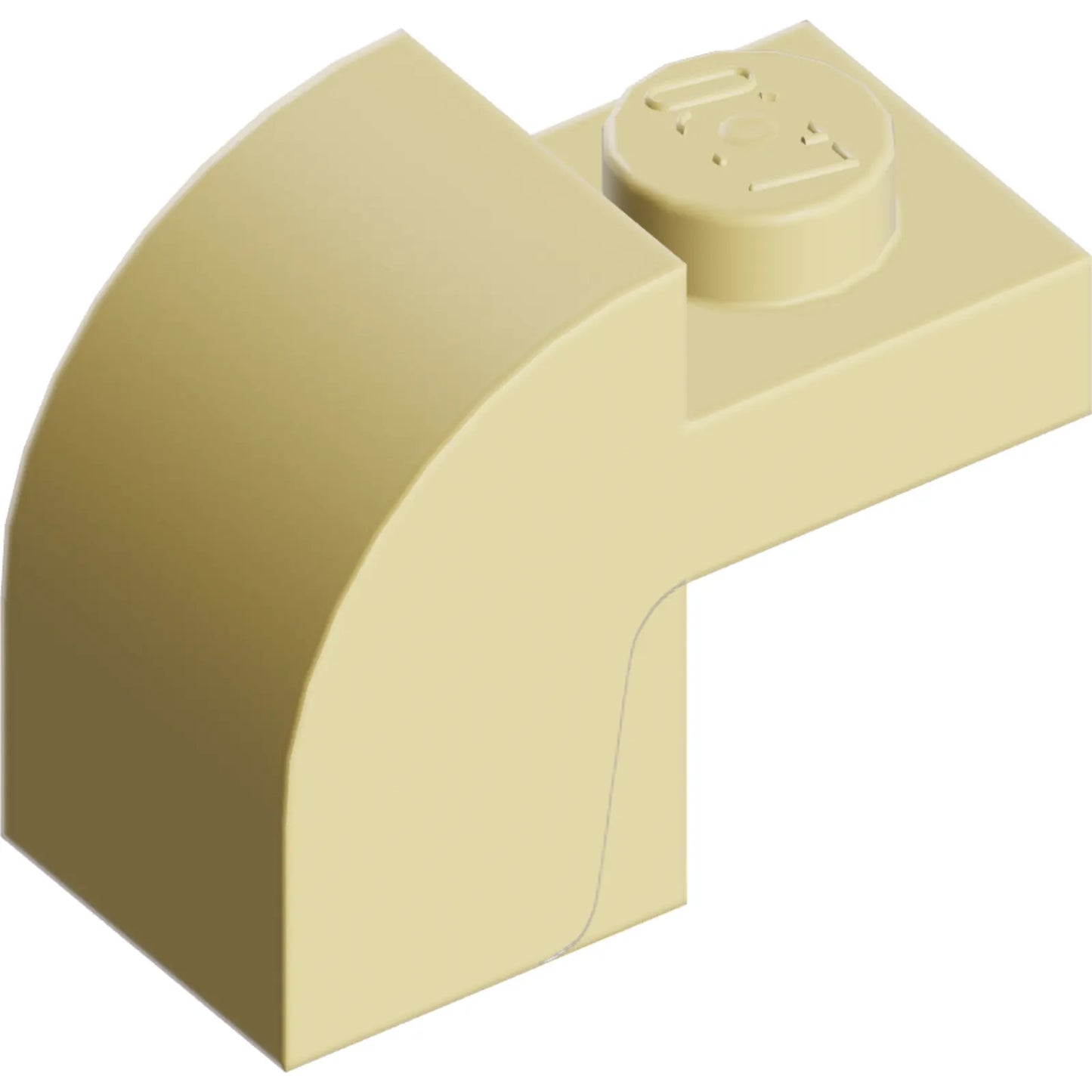 Teil 6091 - Schräge, gebogene 2 x 1 x 1 1/3 mit versenktem Bolzen