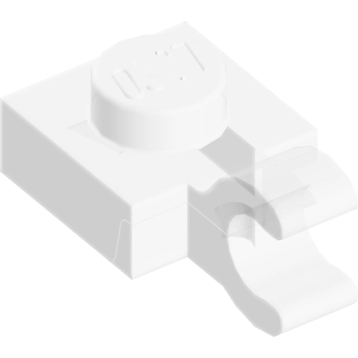 Teil 61252 - Platte, modifiziert 1 x 1 mit offenem O-Clip (horizontaler Griff)