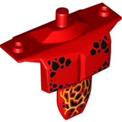 Part 24301pb02 - Large Figure Torso Armor Shoulder Studs with Black Spots and Orange Veins Pattern