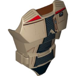 Part 21561pb08 - Large Figure Torso with SW Weathered Jacket over Woven Black Shirt Pattern (Finn)