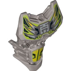 Part 24193pb03 - Large Figure Torso with Bionicle Lime and Yellow Pattern