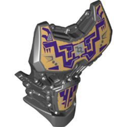 Part 24193pb06 - Large Figure Torso with Bionicle Purple and Gold Pattern
