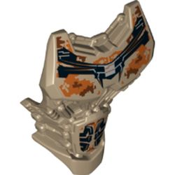Part 24193pb04 - Large Figure Torso with Bionicle Brown and Black Pattern
