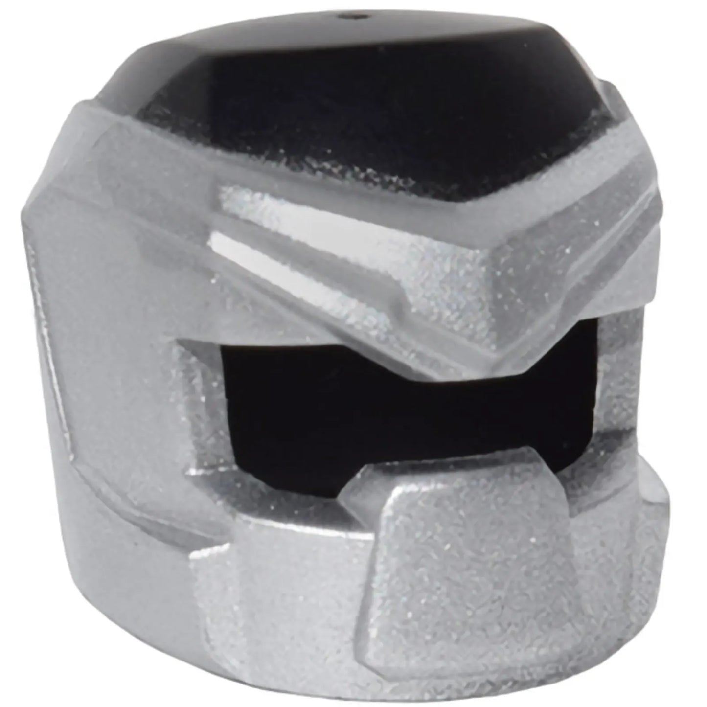 Part 11265pb03 - Minifigure, Headgear Helmet Space with Open Visor Small with Metallic Silver Pattern