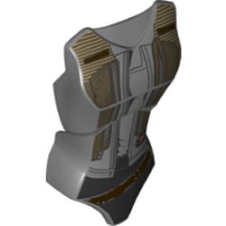 Part 26481pb01 - Large Figure Torso Female with SW Dark Brown Vest Pattern (Jyn Erso)