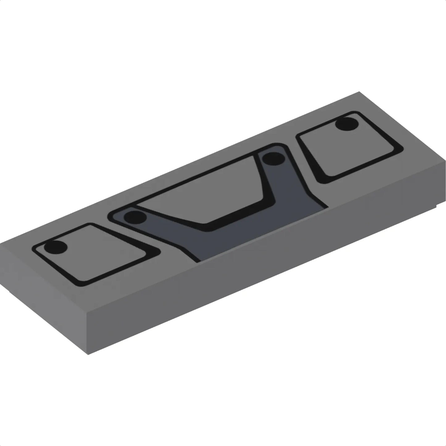 Part 63864pb066 - Tile 1 x 3 with Black Truck Grille Frame Pattern