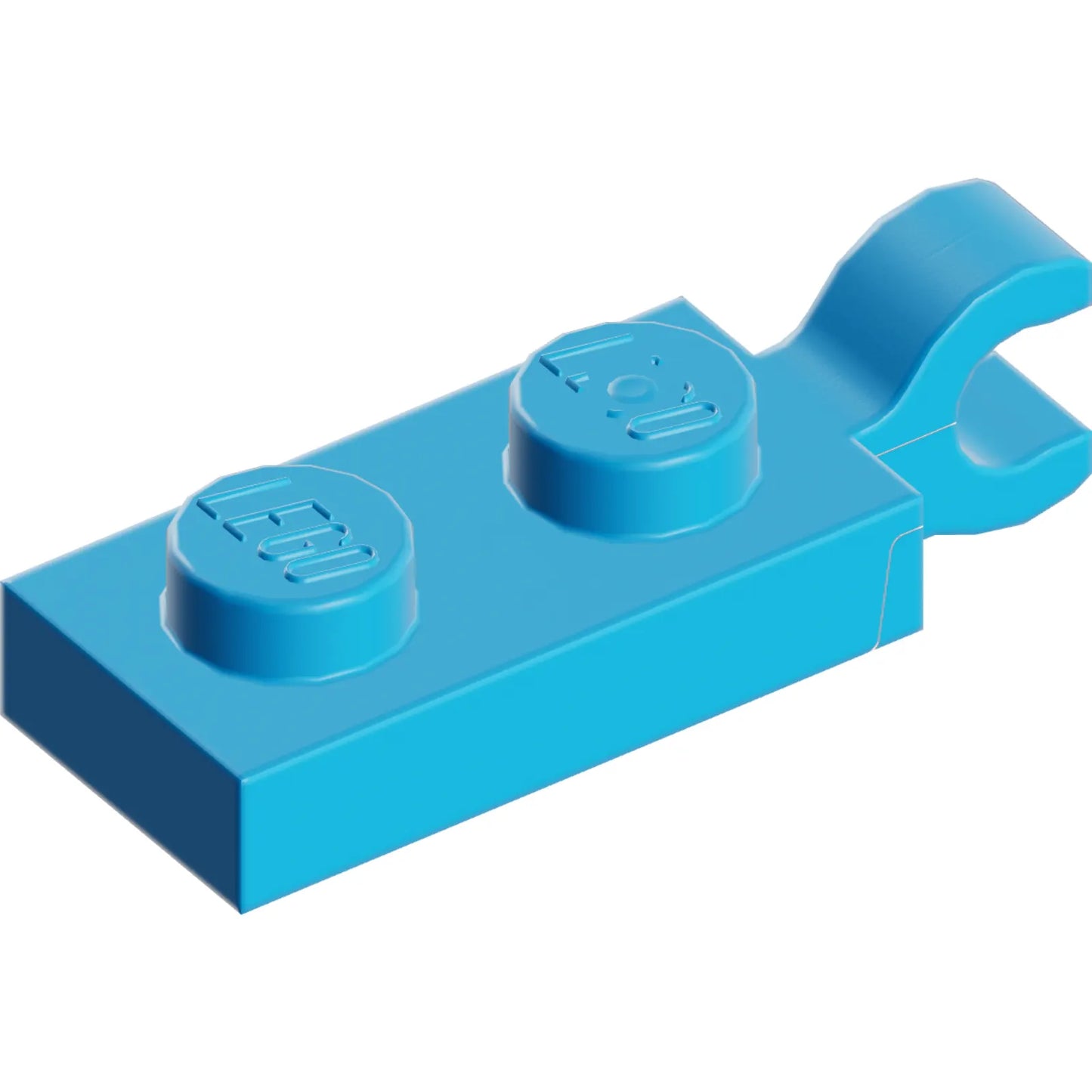 Part 63868 - Plate, Modified 1 x 2 with Clip on End (Horizontal Grip)