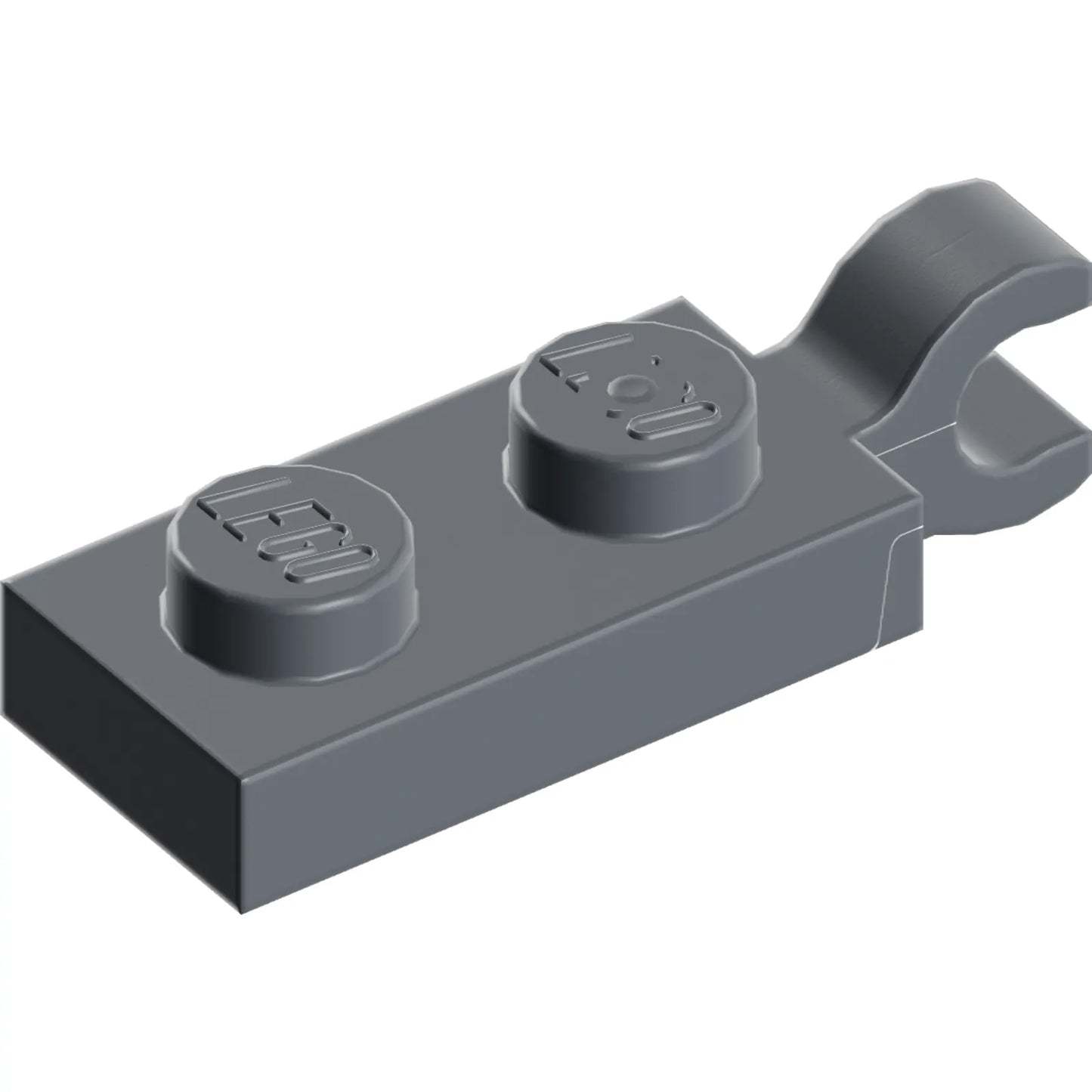 Part 63868 - Plate, Modified 1 x 2 with Clip on End (Horizontal Grip)