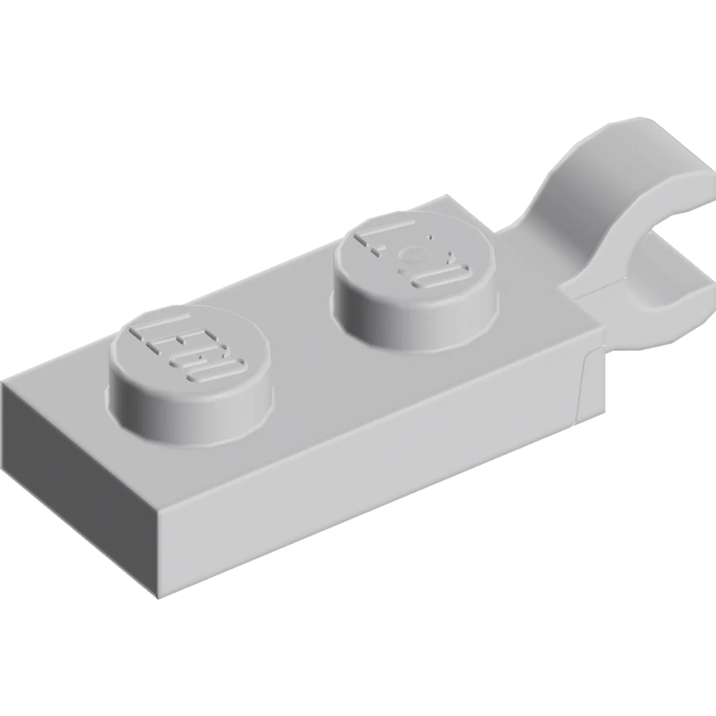 Part 63868 - Plate, Modified 1 x 2 with Clip on End (Horizontal Grip)
