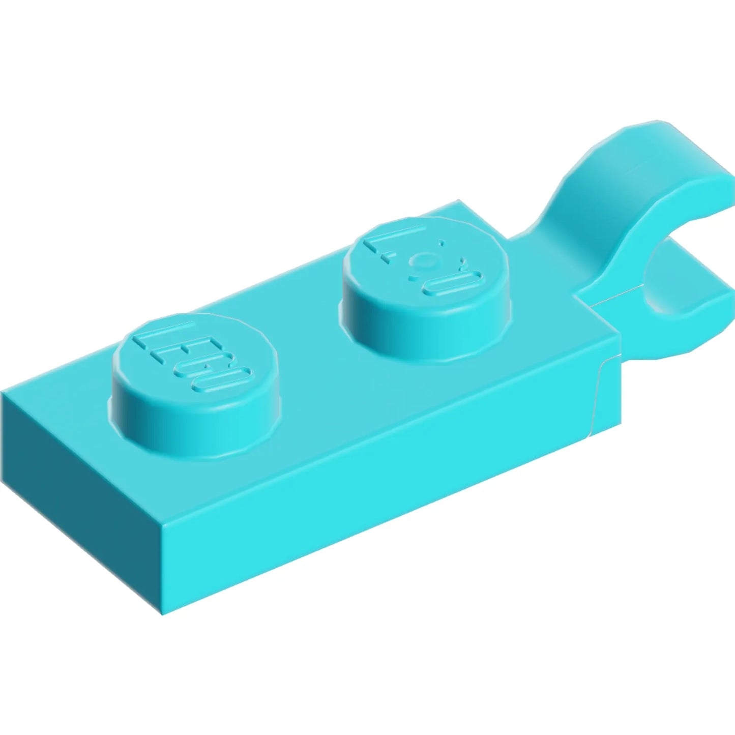 Part 63868 - Plate, Modified 1 x 2 with Clip on End (Horizontal Grip)