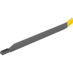 Part 99013pb02 - Technic Rotor Blade Large Bent with 3L Liftarm Thick and Yellow Rubber Tip Pattern