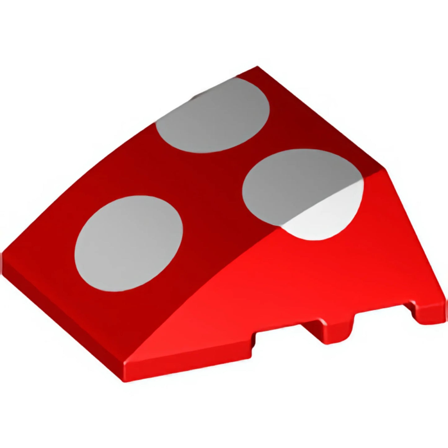Part 64225pb038 - Wedge 4 x 3 Triple Curved No Studs with Three White Polka Dots Pattern