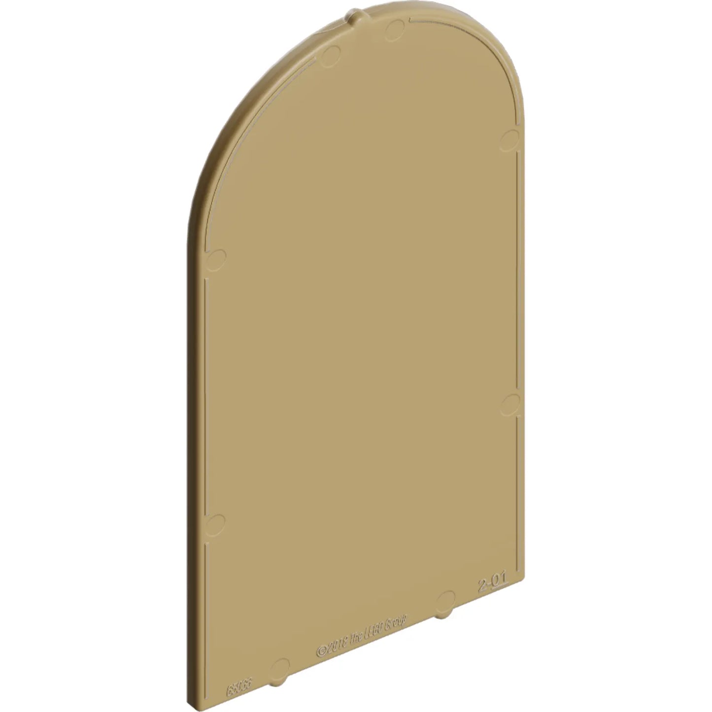 Part 65066 - Glass for Door Frame 1 x 6 x 7 Arched with Notches and Rounded Pillars