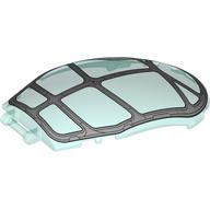 Part 5724pb01 - Windscreen 10 x 6 x 2 Bubble Canopy with Bar Handle with Silver Cockpit Window Frame Pattern
