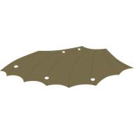 Part 110507 - Cloth Wing 19 x 14 1/2 Left with Dark Tan Stitching Pattern