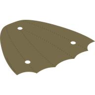 Part 110630 - Cloth Wing 12 1/2 x 11 1/2 Tail with Dark Tan Stitching Pattern
