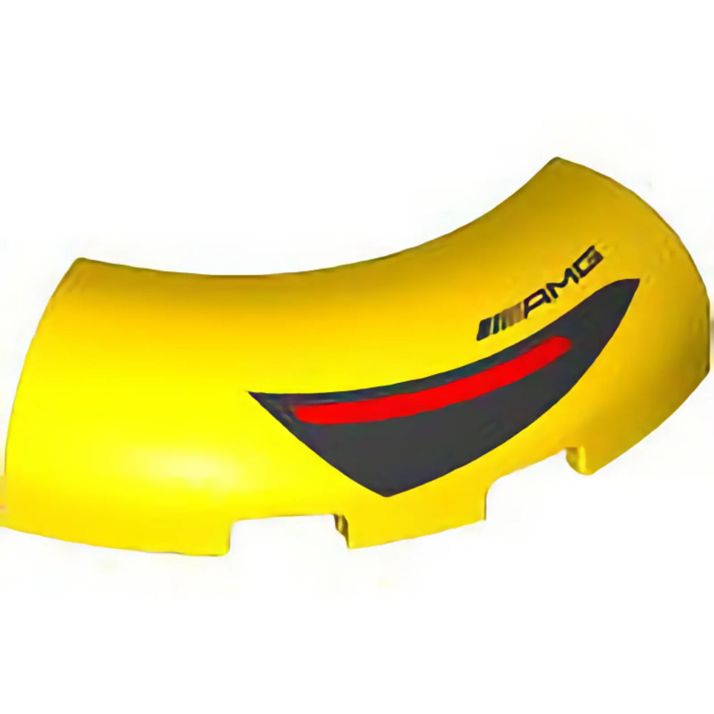 Part 65617pb01L - Brick, Round Corner 3 x 3 without Studs with Black and Red Taillight and AMG Logo Pattern
