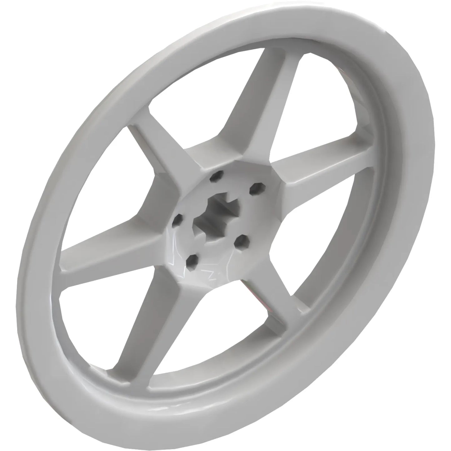 Part 6607 - Wheel Cover 6 Spoke with Axle Hole - 43mm D. - for Wheel 56908