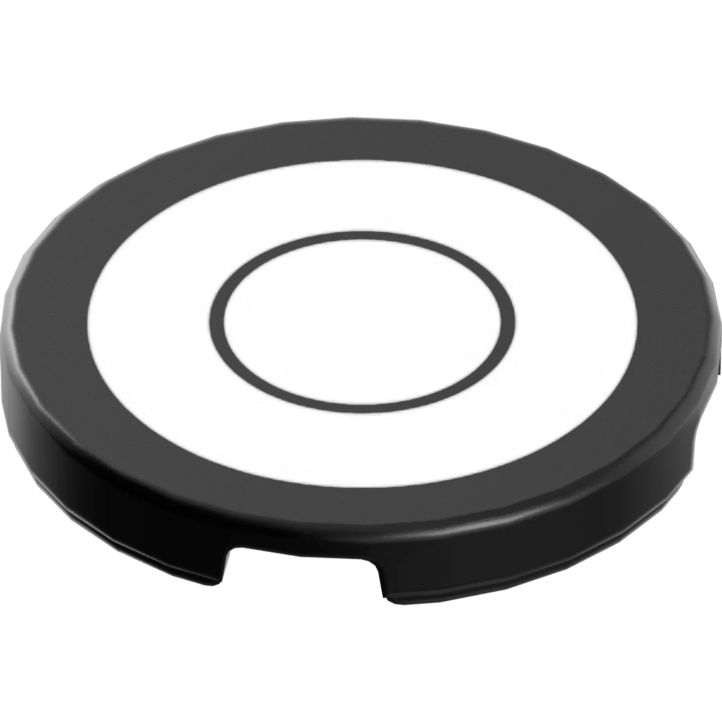 Part 67095pb135 - Tile, Round 3 x 3 with White Concentric Circles Pattern (Pokémon Poké Ball Button)