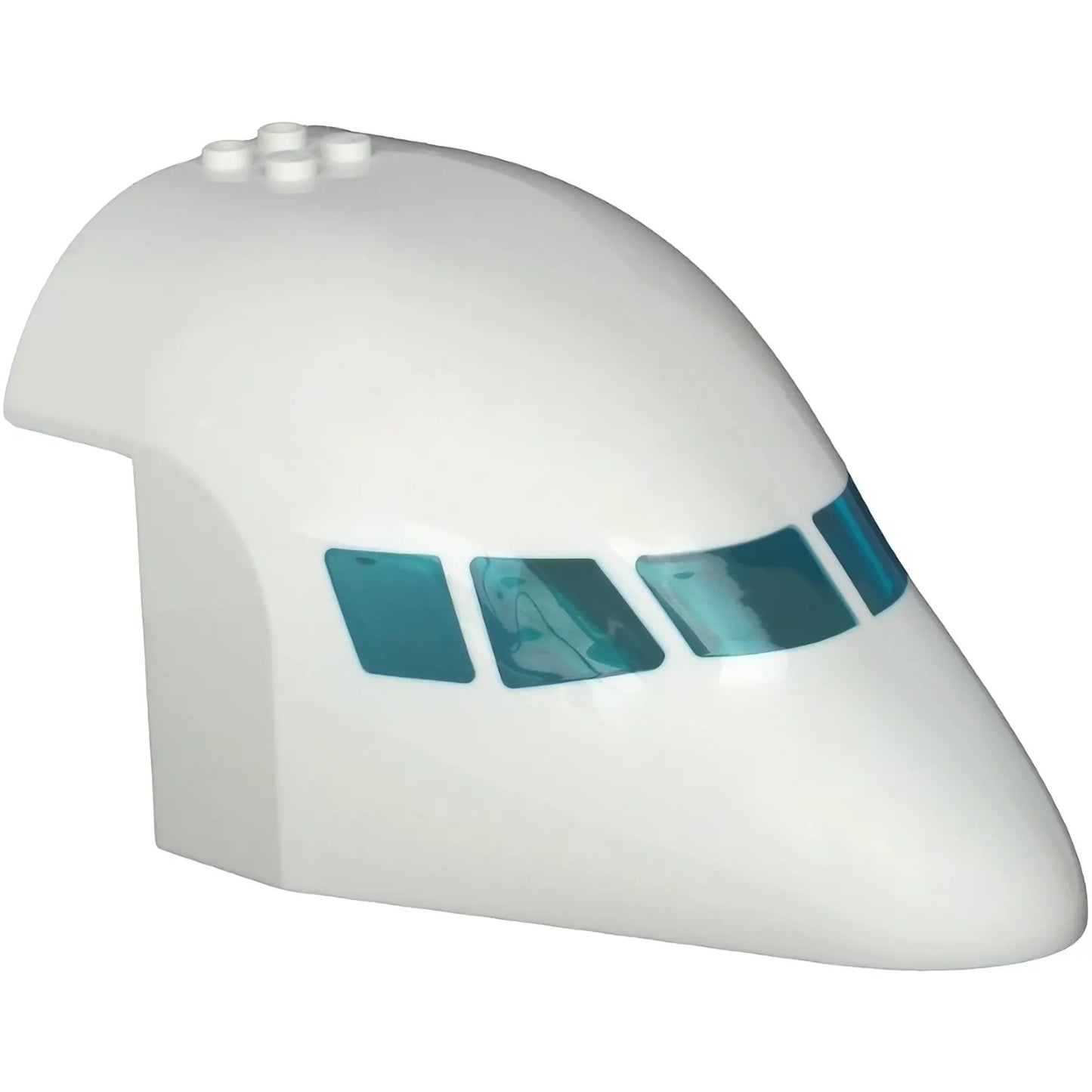 Part 67241pb01 - Aircraft Fuselage Forward Top Curved 8 x 12 x 6 with 6 Window Panes with Molded Trans-Light Blue Glass Pattern