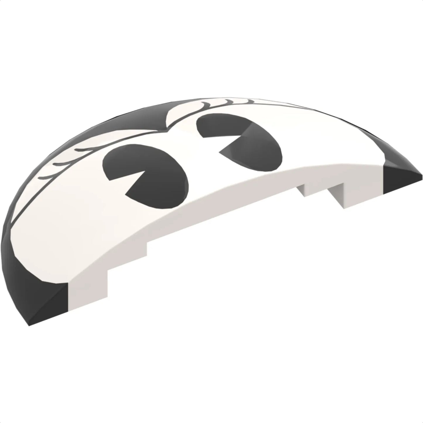 Part 68881pb001 - Brick, Round 5 x 10 x 1 2/3 Dome Half with Black Eyes and Eyelashes Pattern (Minnie Mouse)