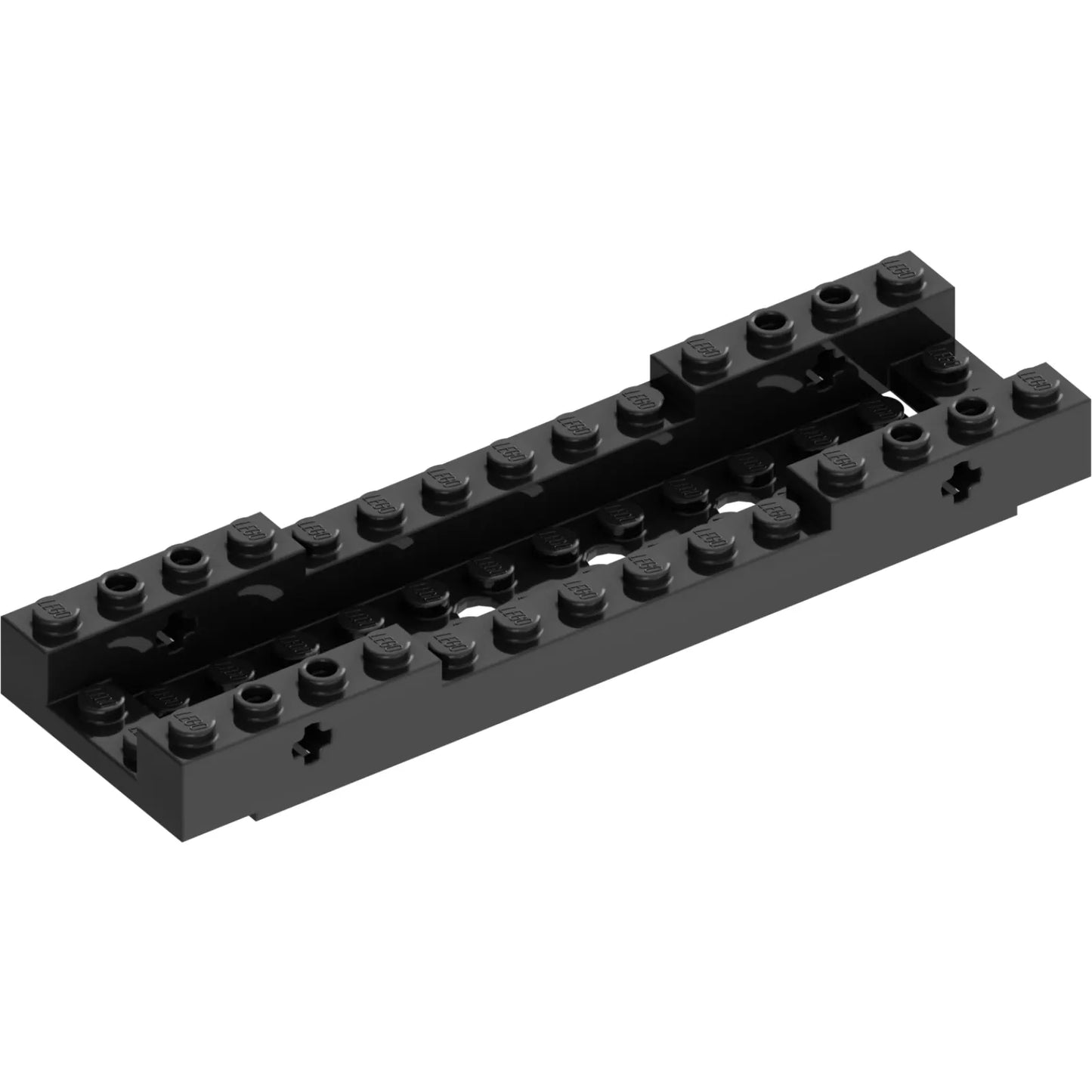 Part 7035 - Vehicle, Base 4 x 10 x 1 with 2 x 12 Recessed Center, Smooth Underside and 6 Holes