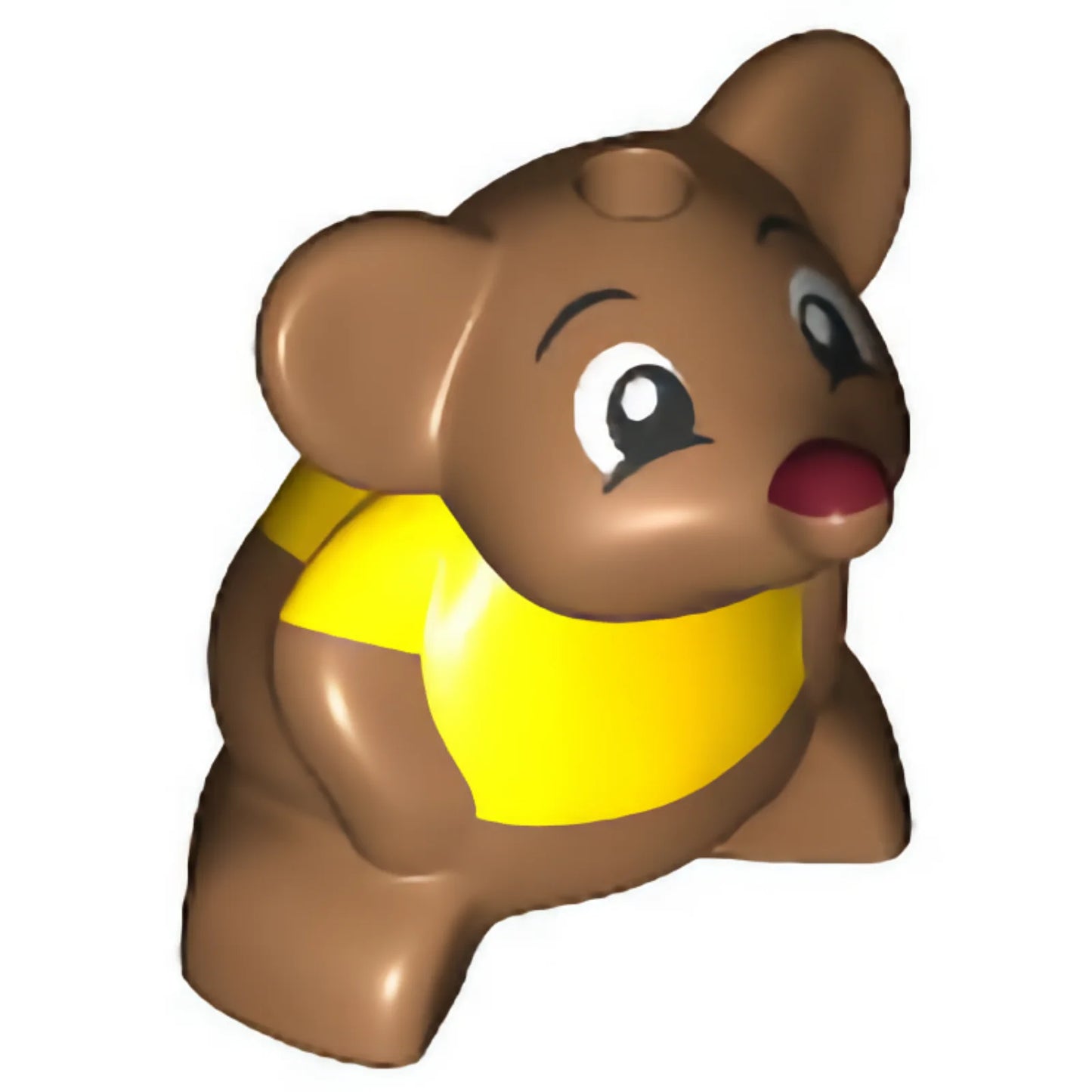 Part 70844pb01 - Mouse, Disney Princess / Friends with Molded Yellow Shirt and Printed Black Eyes and Dark Red Nose Pattern (Gus)