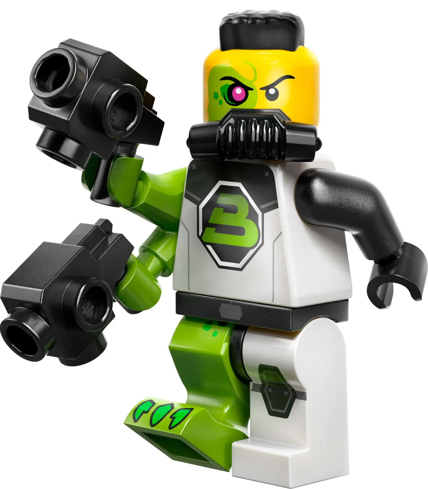 Set col26-12 - Blacktron Mutant, Series 26 (Complete Set with Stand and Accessories)