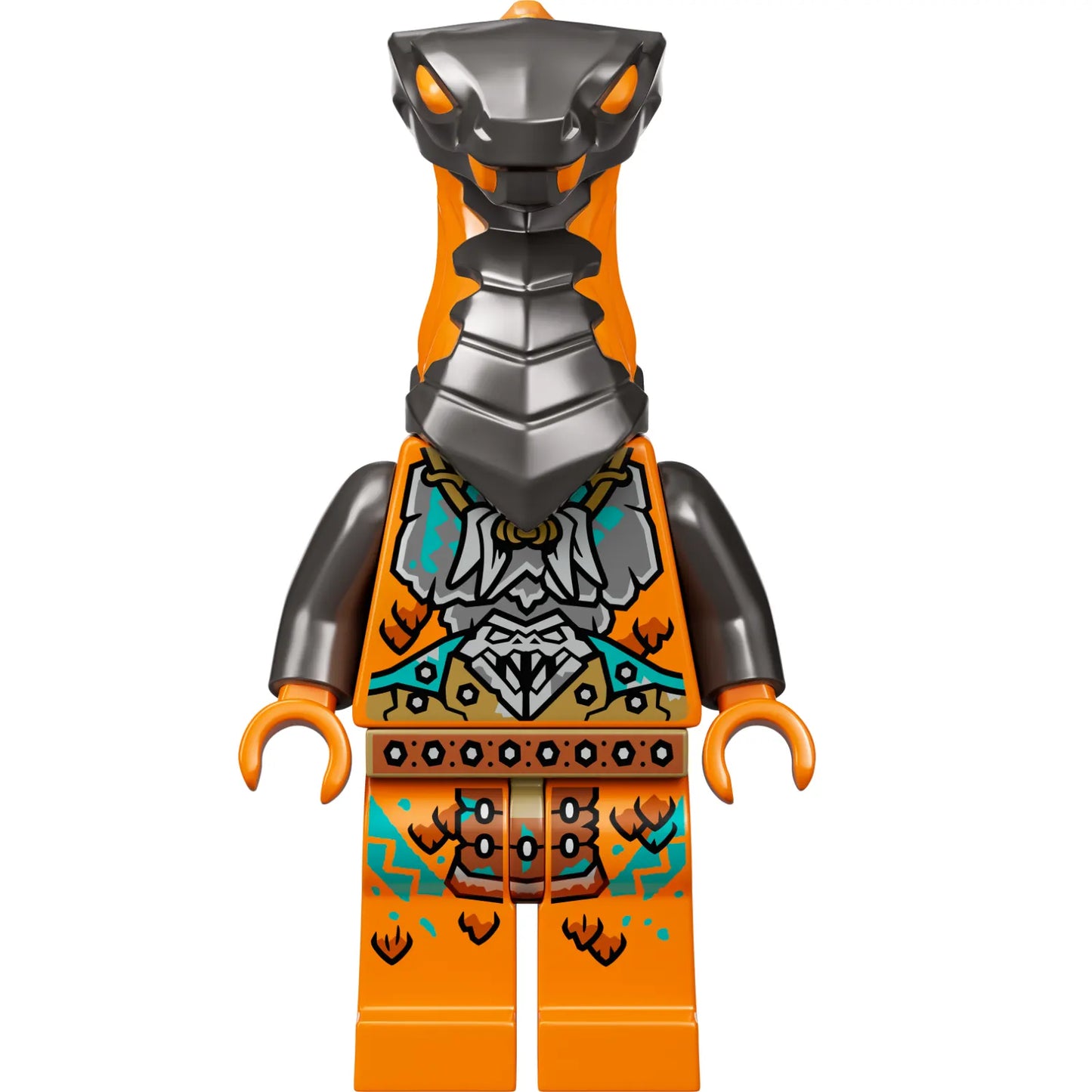Minifig njo735 - Boa Destructor - Breastplate Torso, Pearl Dark Gray Head