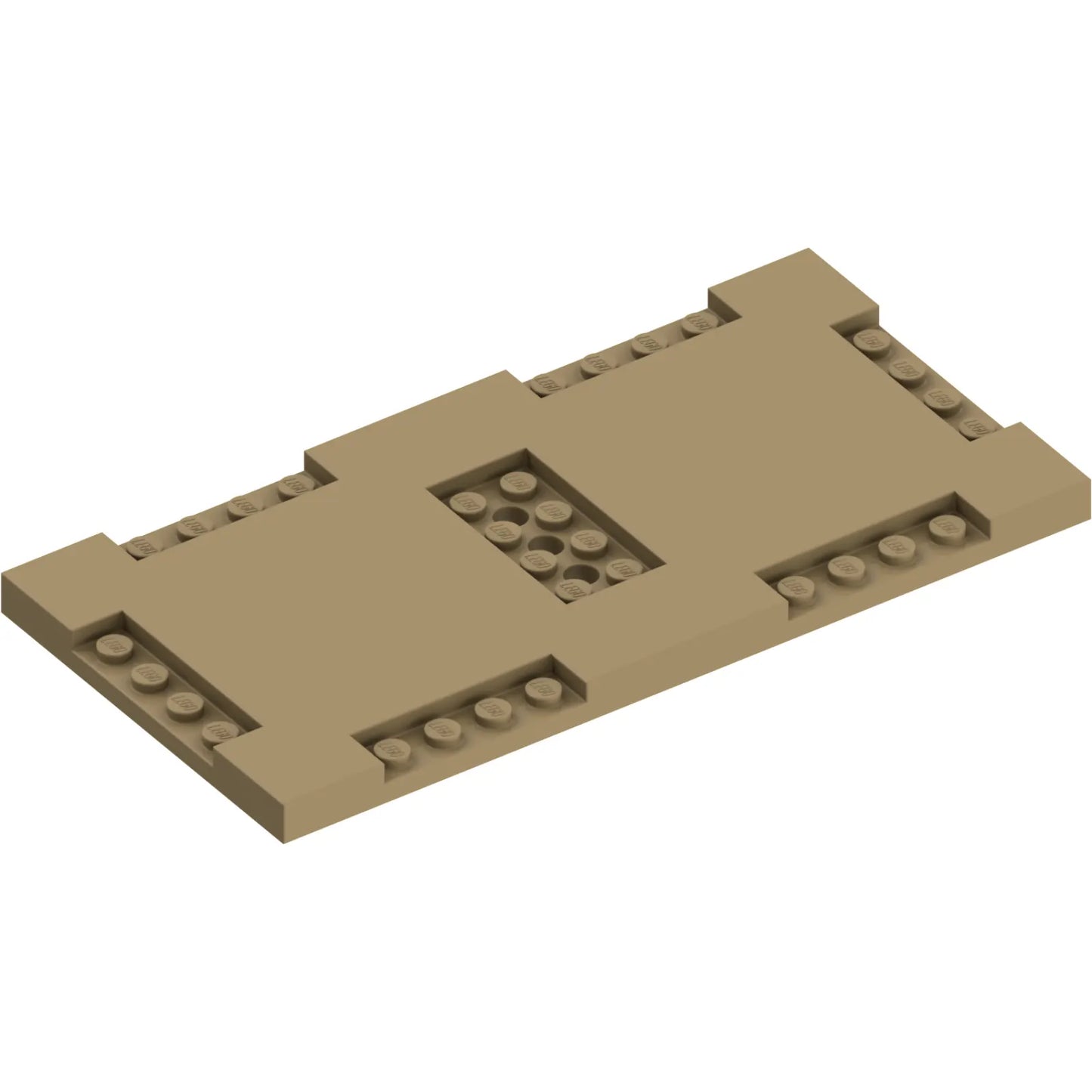 Part 71772 - Brick, Modified 8 x 16 x 2/3 with 1 x 4 and 2 x 4 Indentations
