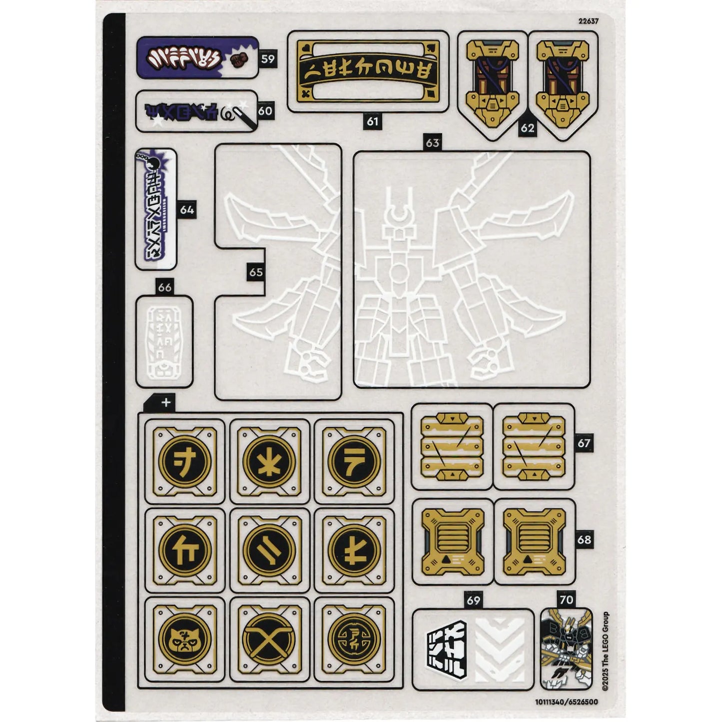 Part 71837stk03 - Sticker Sheet for Set 71837, Sheet 3 - (10111340/6526500)