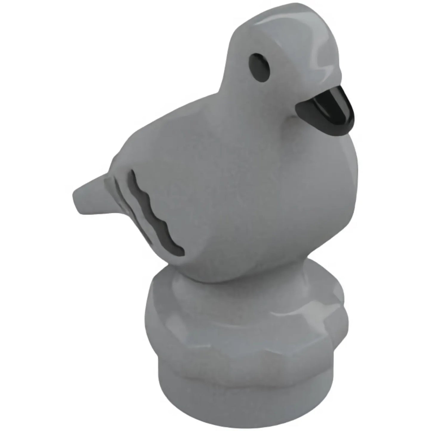Part 7188pb01 - Bird, Pigeon with Molded Black Eyes, Beak and Feathers Pattern