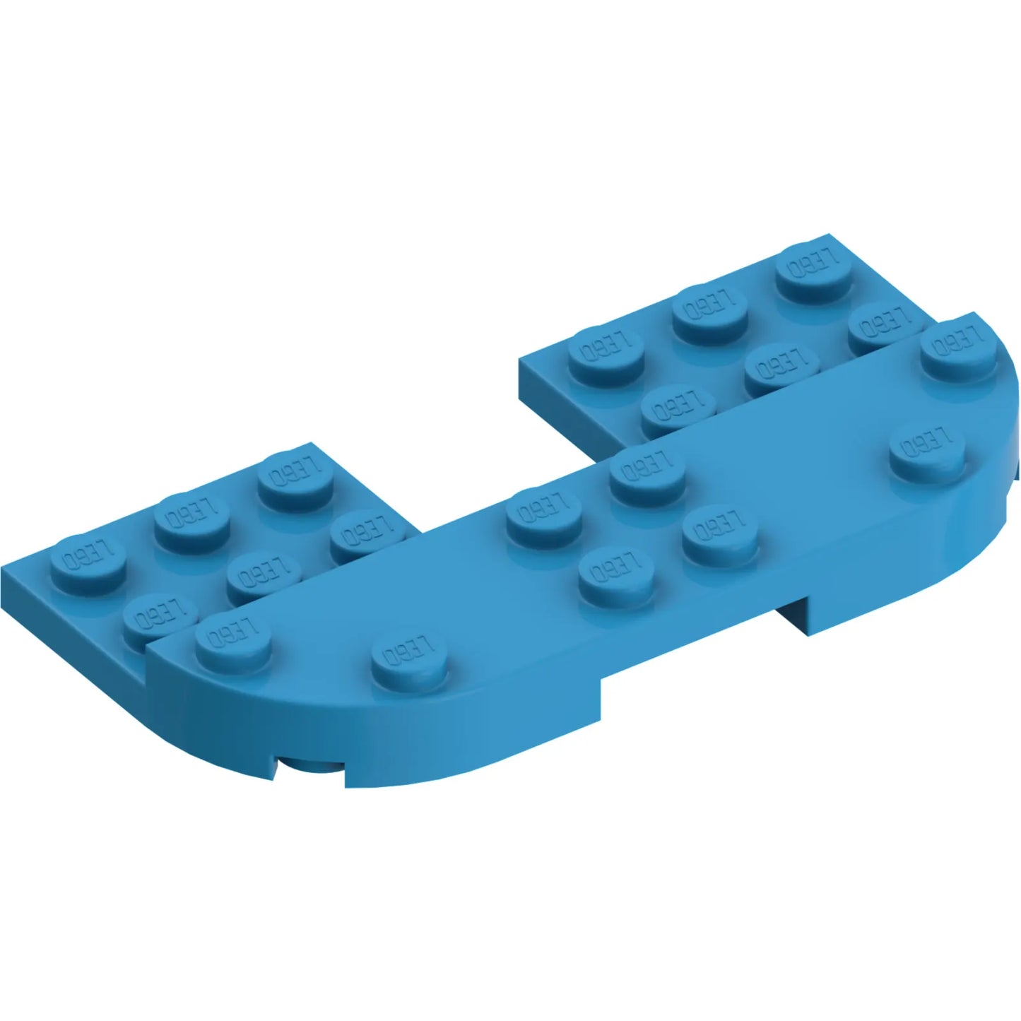 Part 73832 - Plate, Round 4 x 8 x 2/3, Raised 2 x 8 and 2 x 2 Cutout