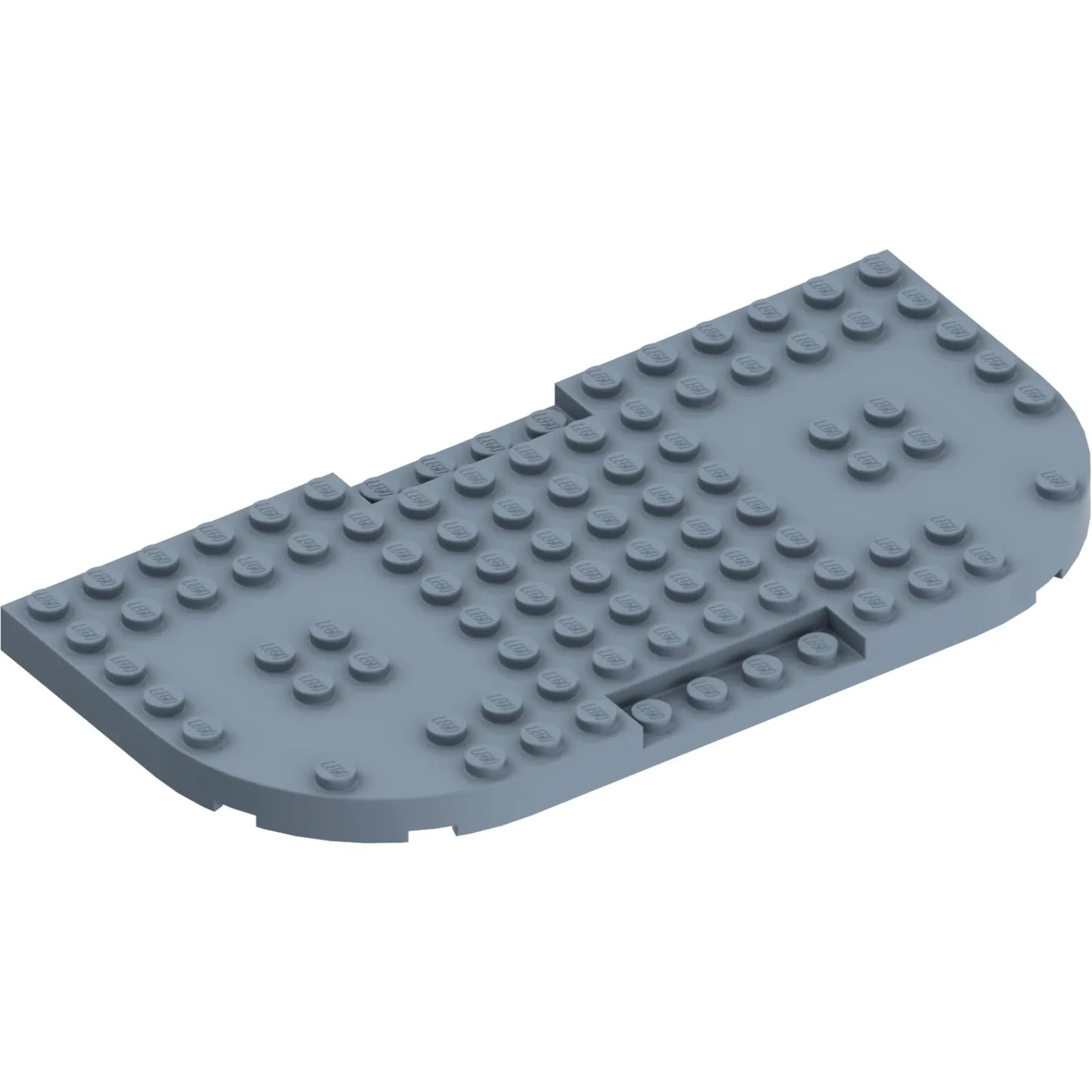 Part 74166 - Brick, Modified 8 x 16 x 2/3 with 1 x 4 Indentations and 2 Rounded Corners