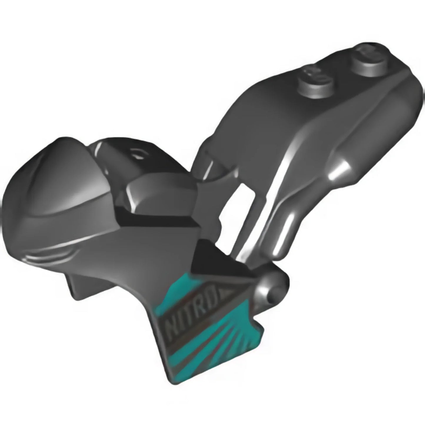 Part 75533pb01 - Motorcycle Fairing, Stuntz Sport Bike Tapered Front with 'NITRO' and Dark Turquoise Trim Pattern